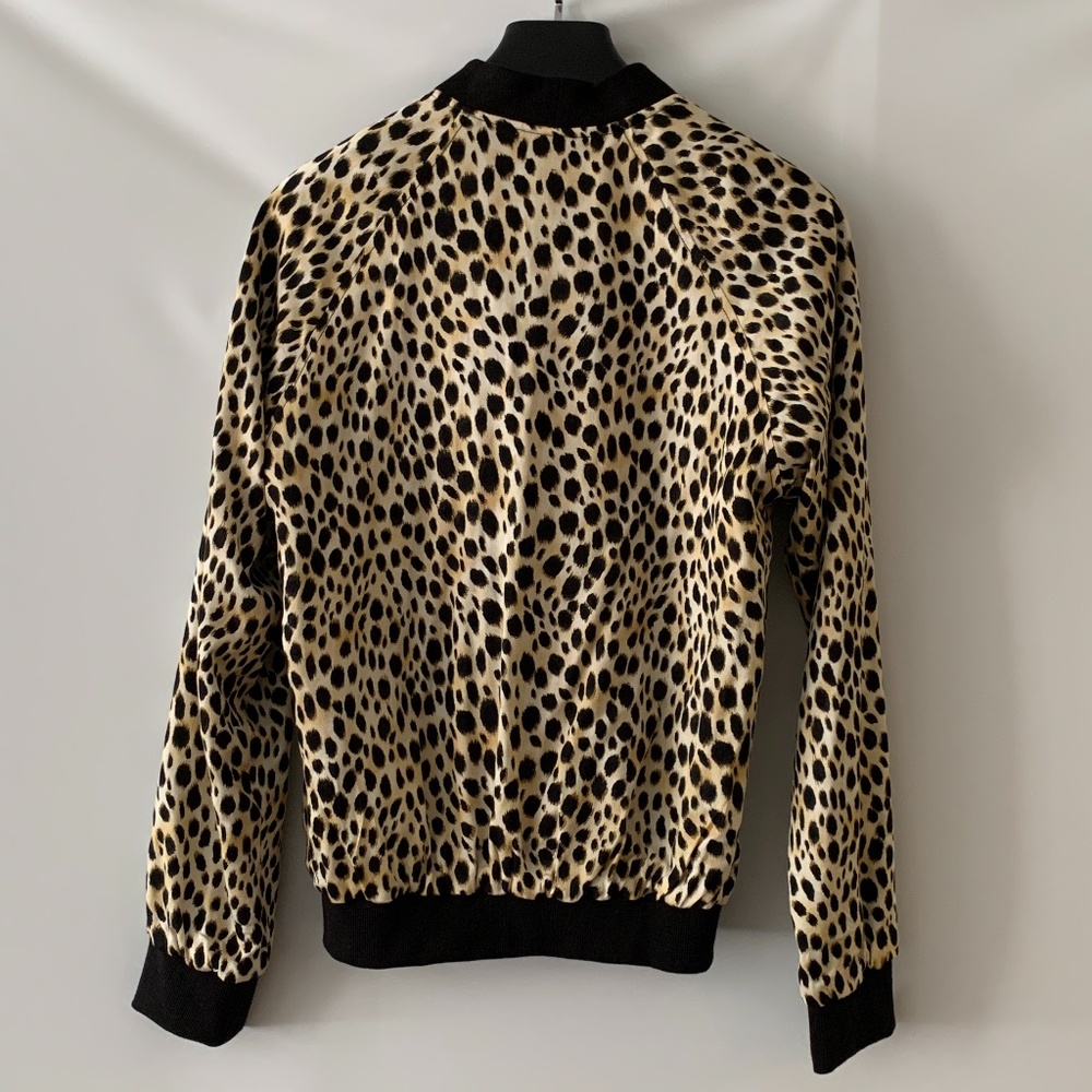 Nasty Gal Motel Animal Print Bomber Jacket XS - Picture 4 of 5